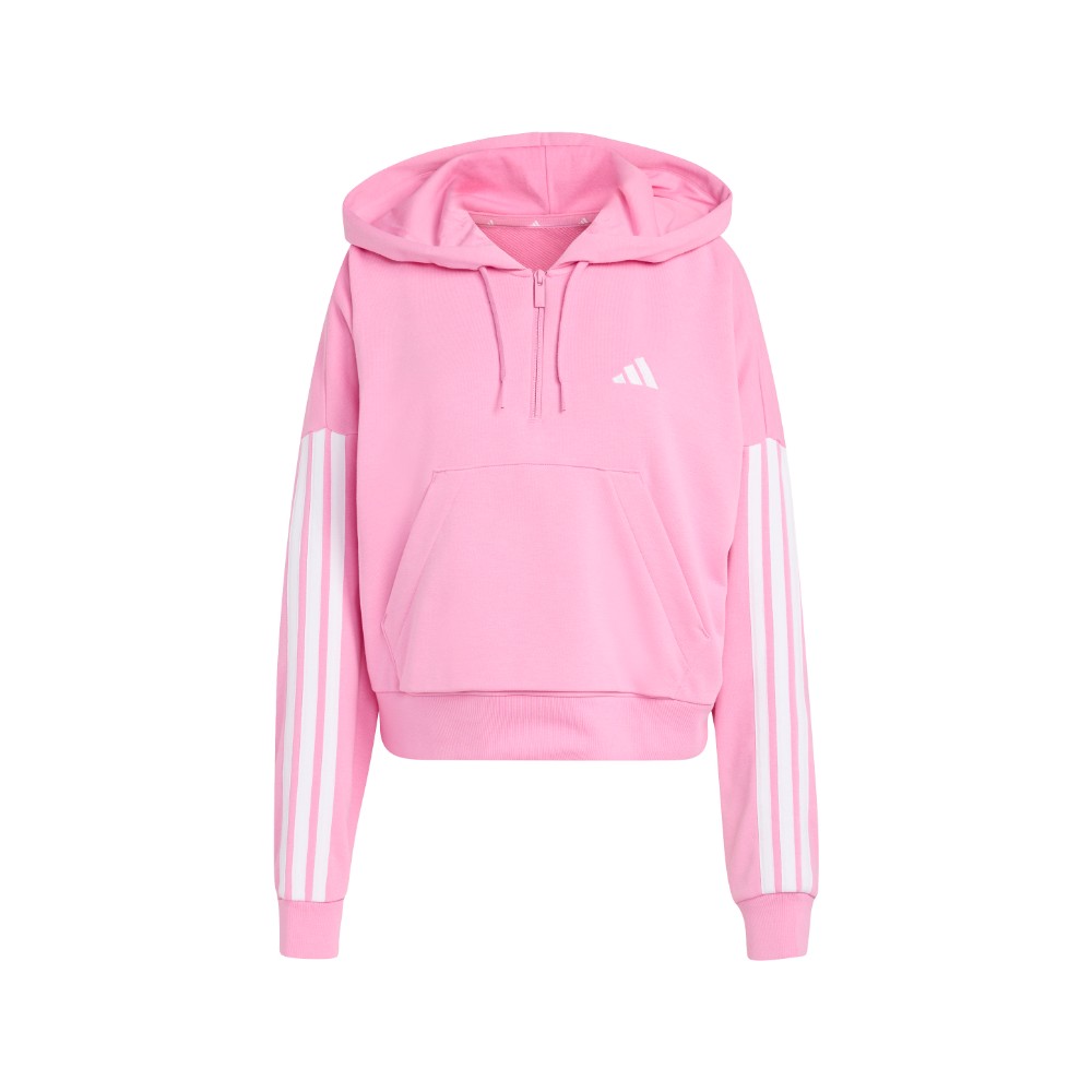 adidas Essentials 3-Stripes French Terry Quarter-Zip Hoodie