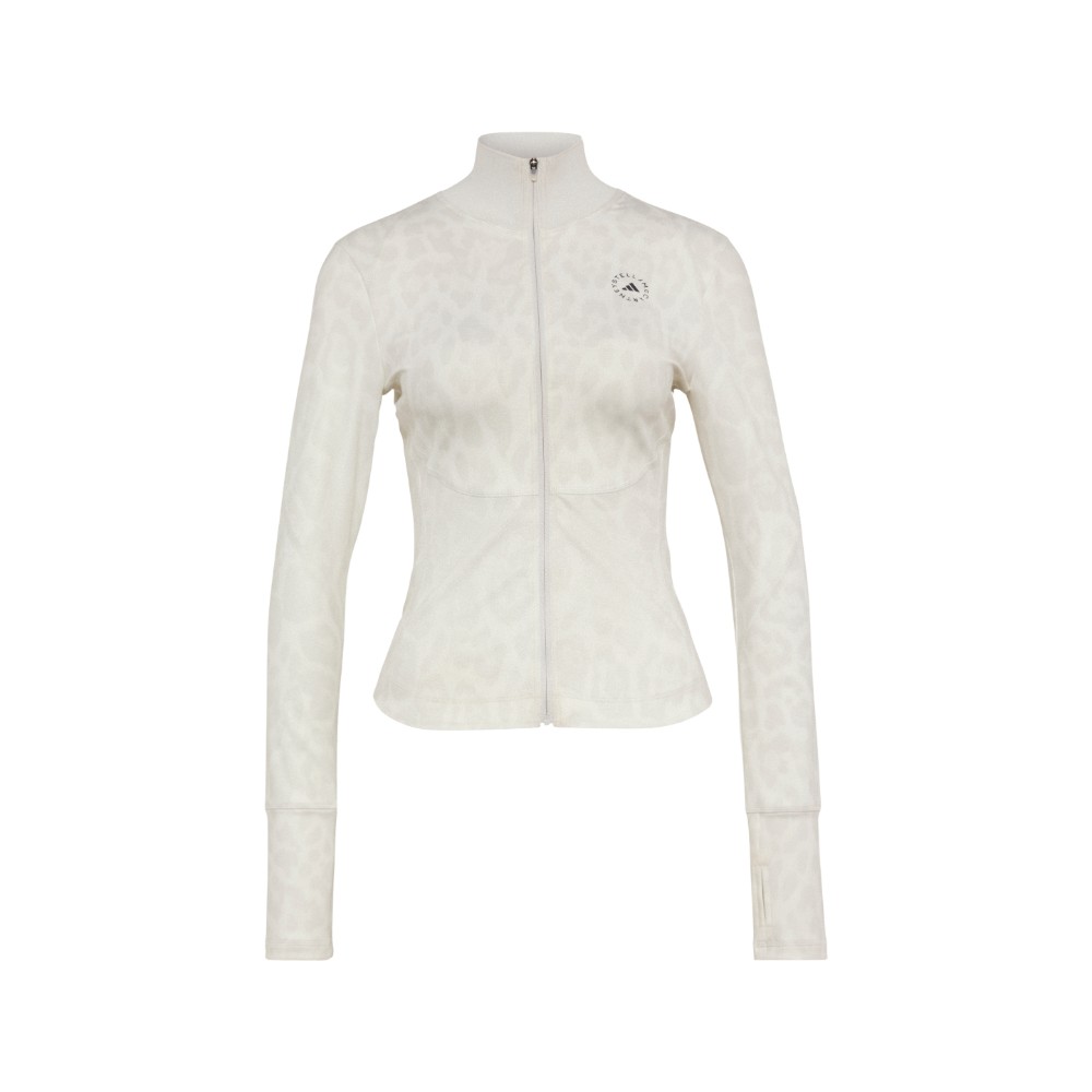 adidas by Stella McCartney Training Midlayer Printed Jacket Core White XL - Womens Workout Jackets