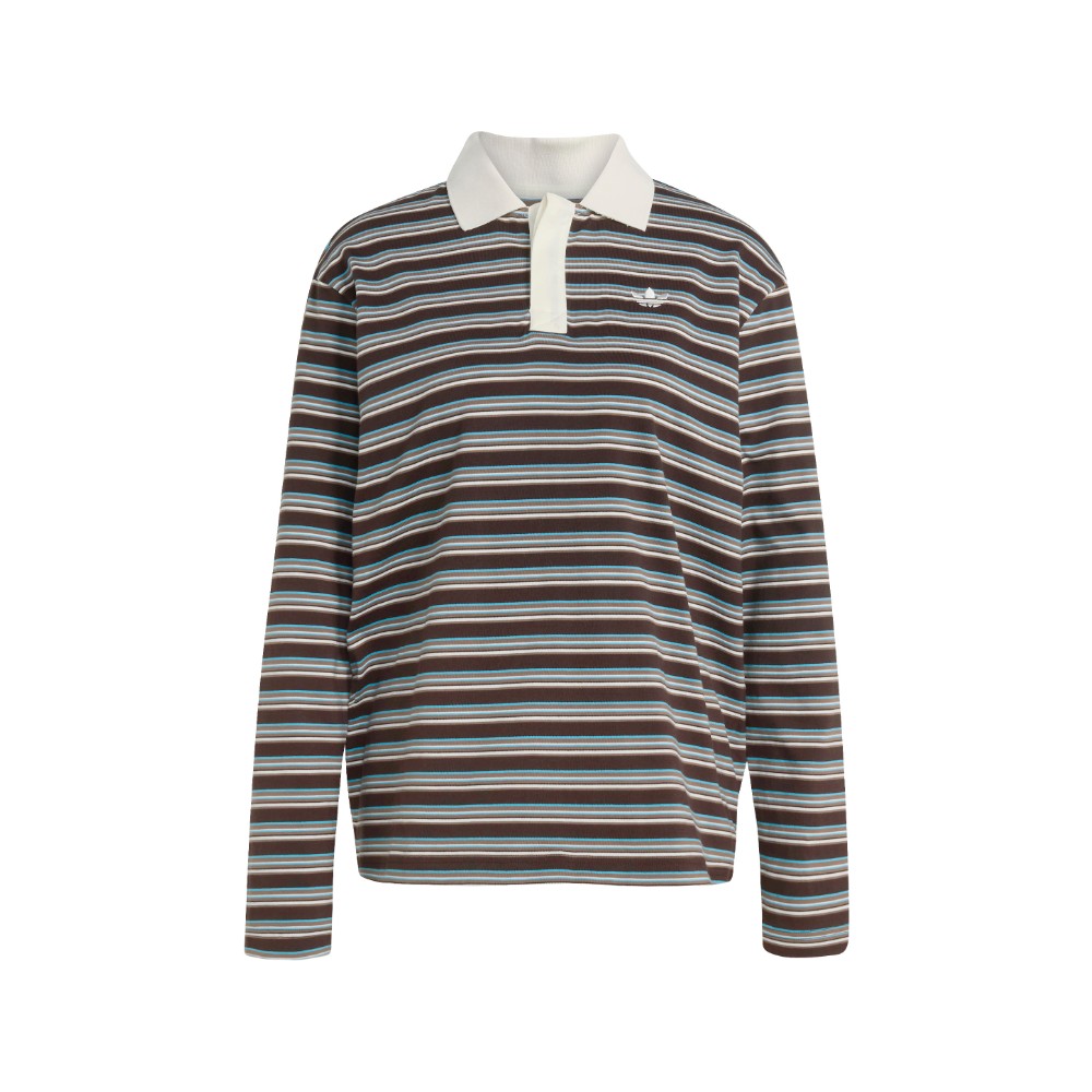 adidas Originals Striped Oversized Polo Shirt