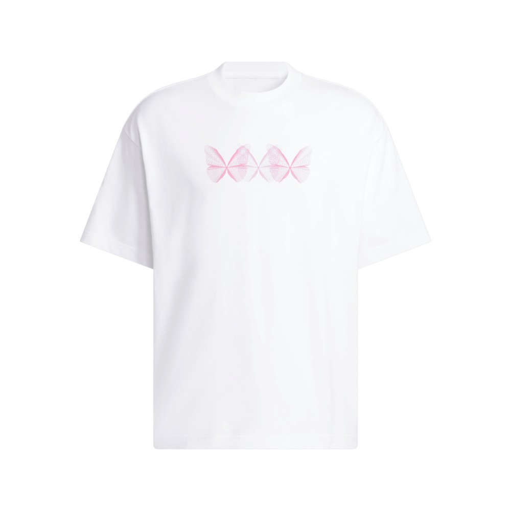 adidas Basketball x Ryoko Rain Butterfly Graphic Tee, Men's, XXL, White