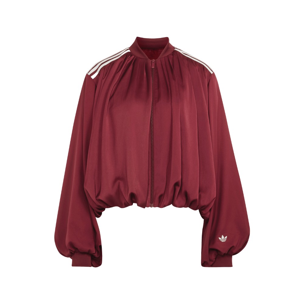 adidas SATIN PLEATED TRACK TOP Shadow Red XL - Womens Originals Jackets