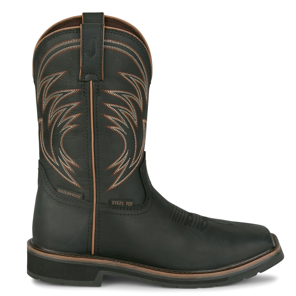 Justin Original Workboots Widowmaker 11 Inch Waterproof Steel Toe Work Boots