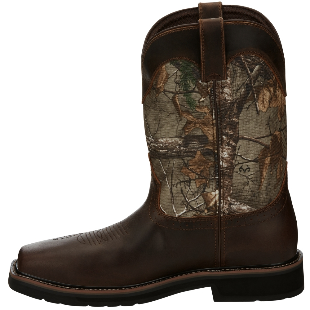 Justin camo sale boots square toe