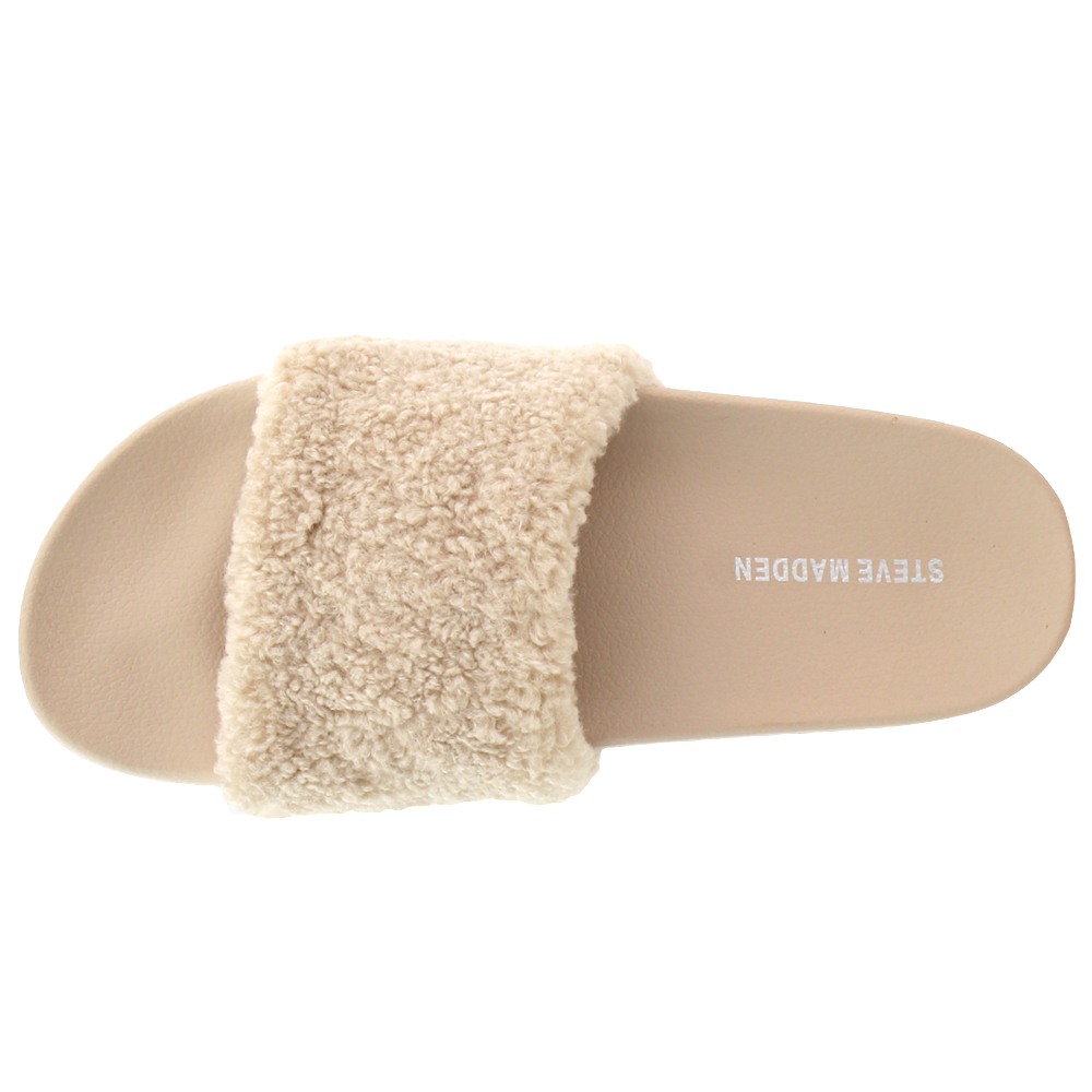 shear faux shearling slide slipper steve madden