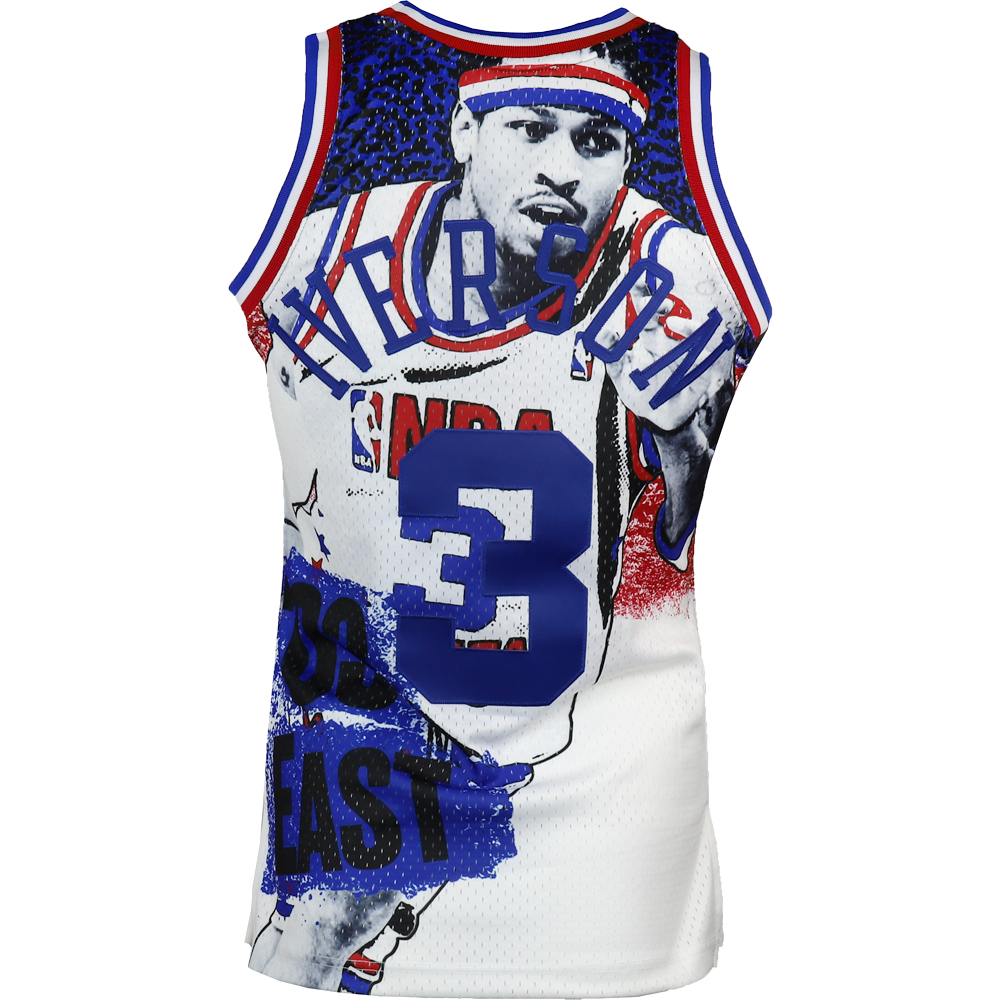 BNWT M & N Allen Iverson All star East 09 Detroit Throwback Jersey Size XS 