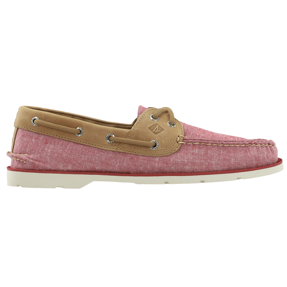 Sperry Top-Sider Leeward Chambray Boat Shoe Size 11M, Red