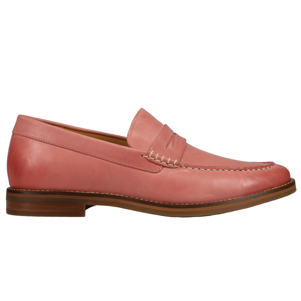 red and gold men loafers