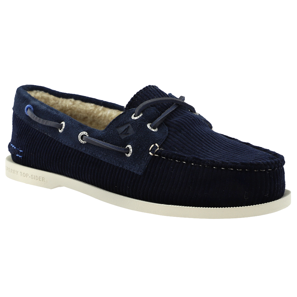 Sperry Authentic Original 2Eye Plush Boat  Mens Blue Casual Shoes STS20772