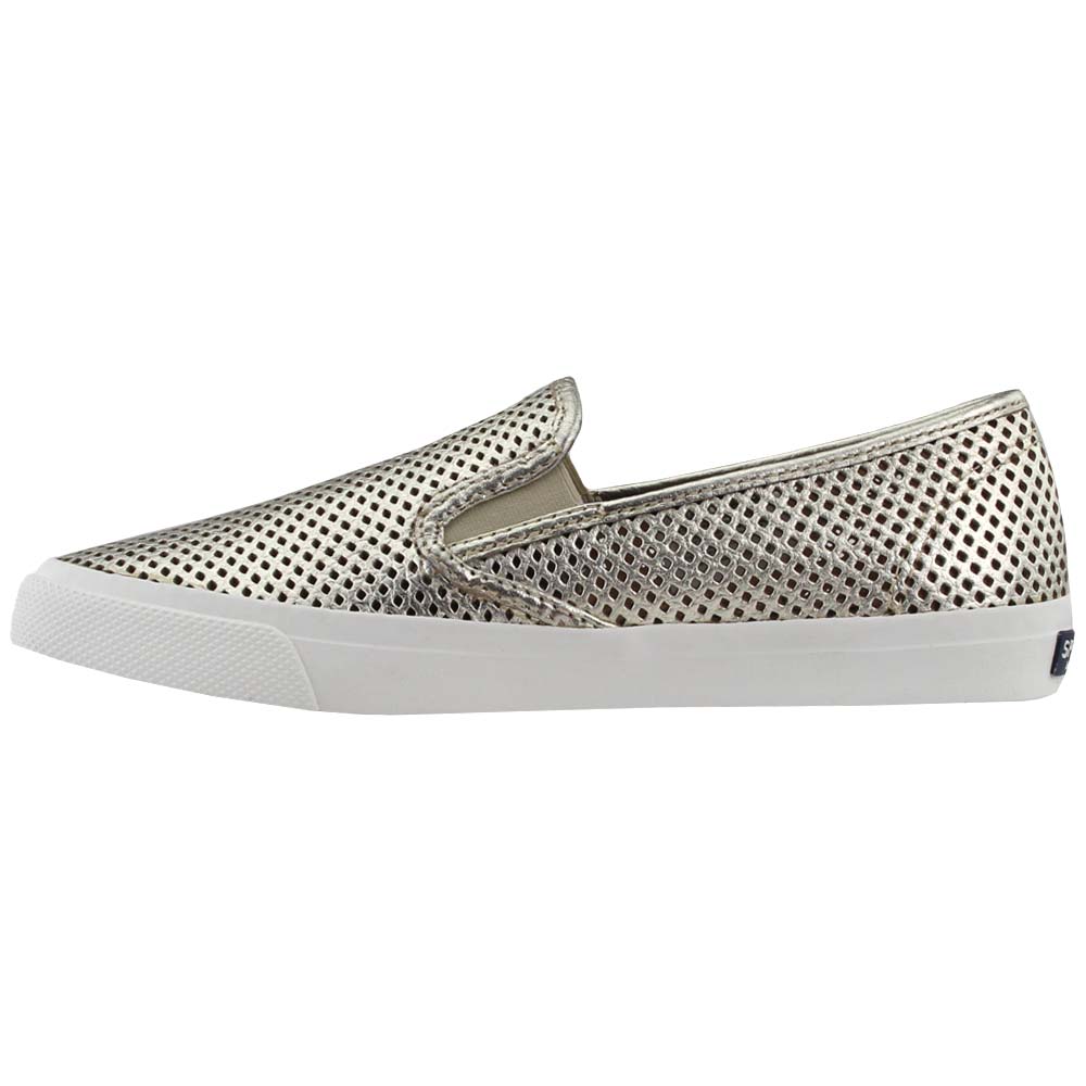 sperry perforated slip on sneakers