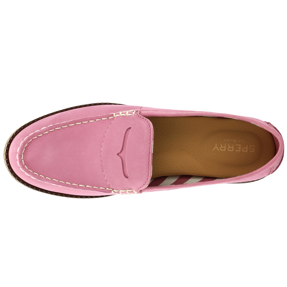 sperry pink penny loafers