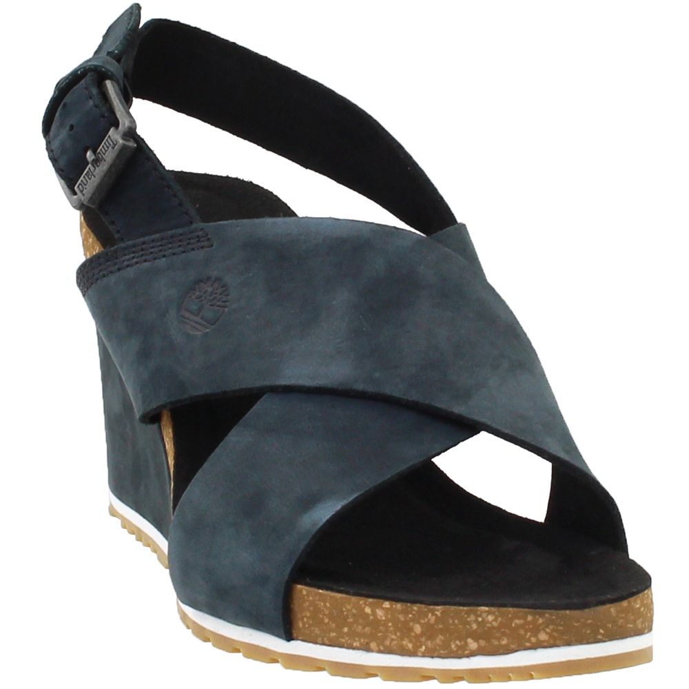 timberland capri sunset wedge black