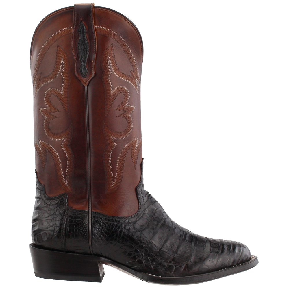 round toe caiman boots