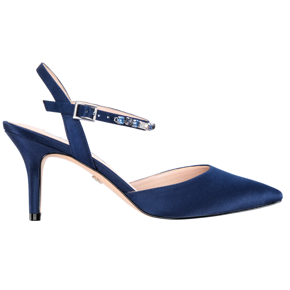 nina navy blue evening shoes