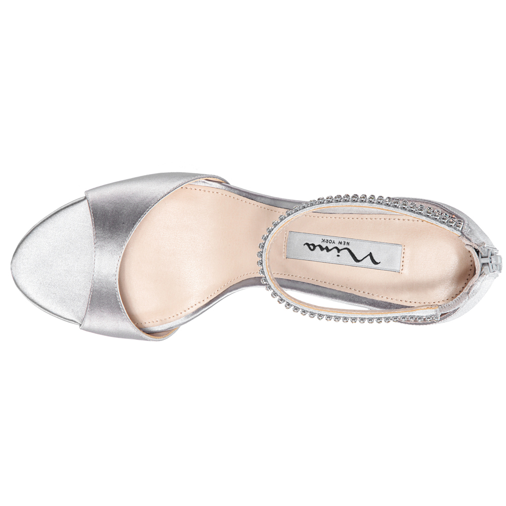 Nina Volanda Rhinestone Wedding Sandals 