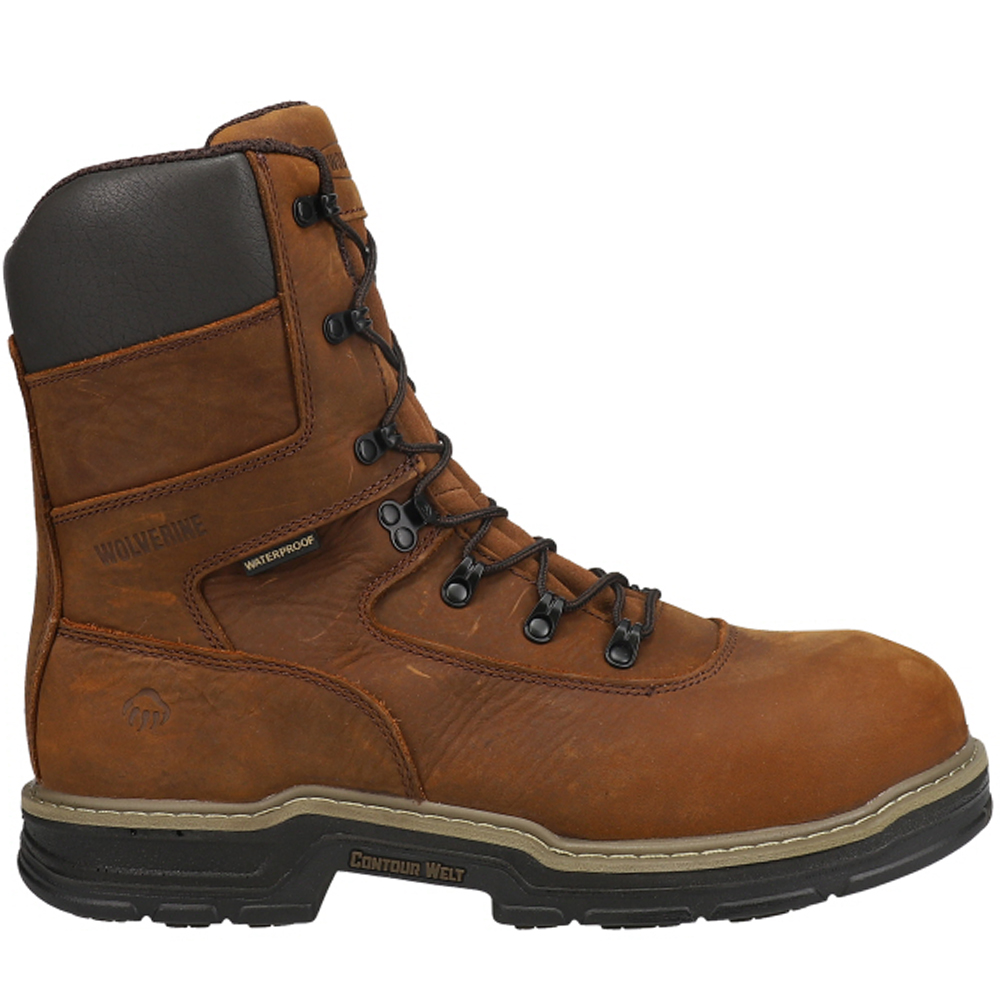 wolverine steel toe lace up boots