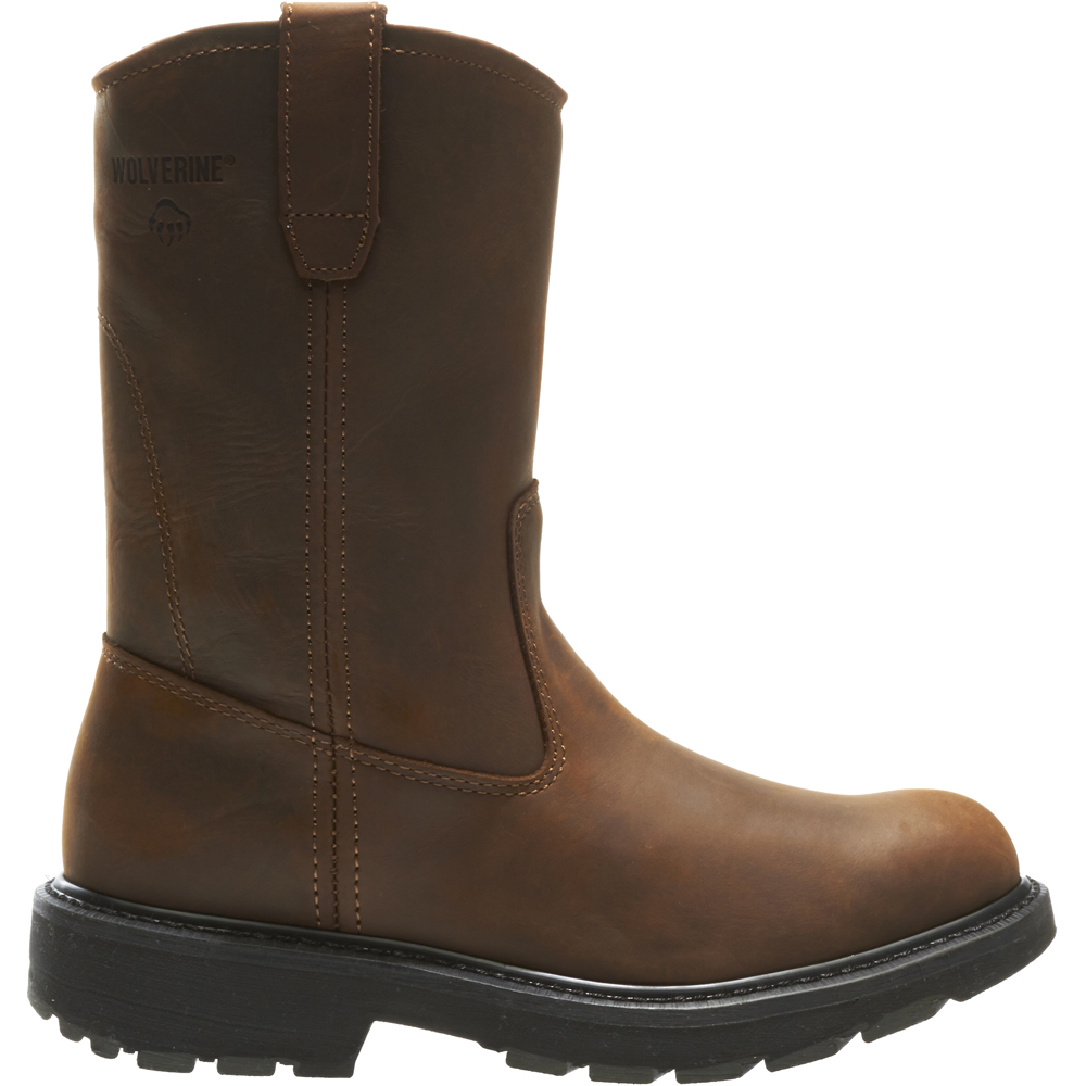 WOLVERINE 10" Wellington, Color: Dark Brown, Size: 9, Width: M (W04727-9-M)