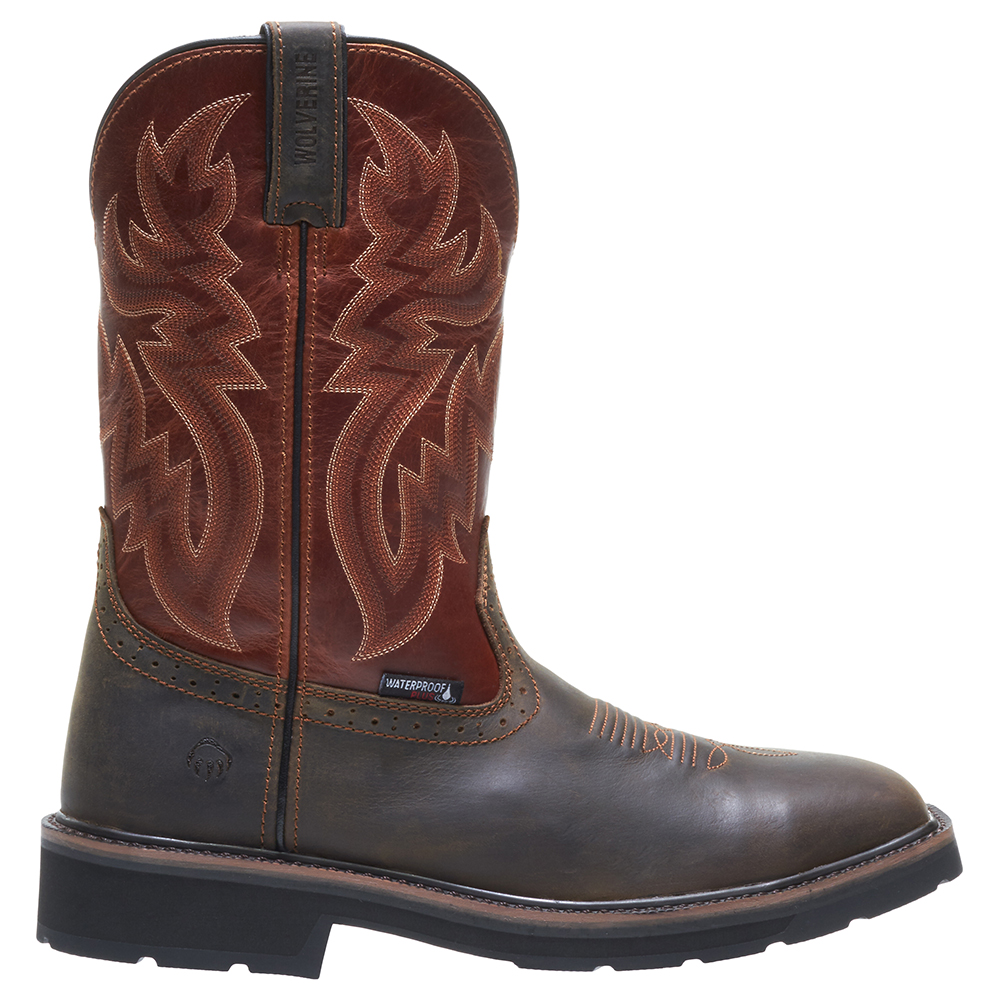 Wolverine Rancher Waterproof Steel Toe Wellington Work Shoes Brown- Mens- Size 10 3E