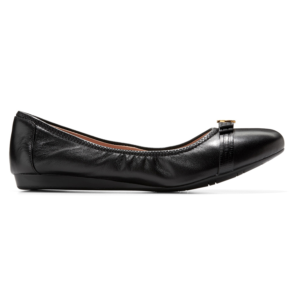 Cole Haan Tova Ballet Flats Casual Shoes Black- Womens- Size 7 B