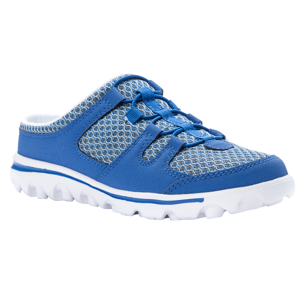 Propet Travelactiv Slide Mule donna taglia 6 4E sneakers scarpe casual WAT011M-BL - Foto 2 di 7