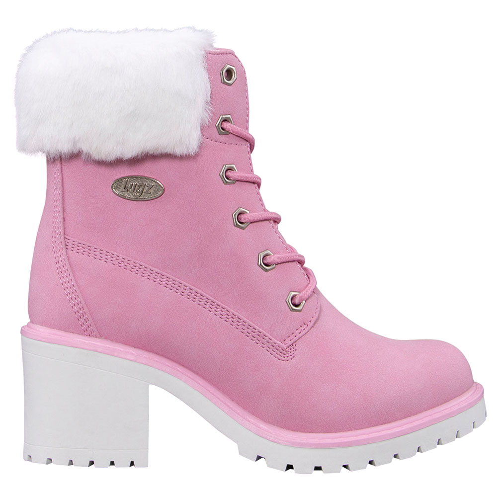Shop Pink Womens Clove Faux Lace Up Boots