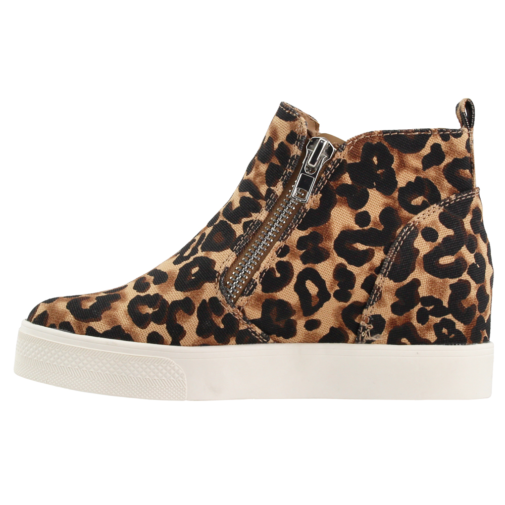 steve madden wedgie sneaker leopard