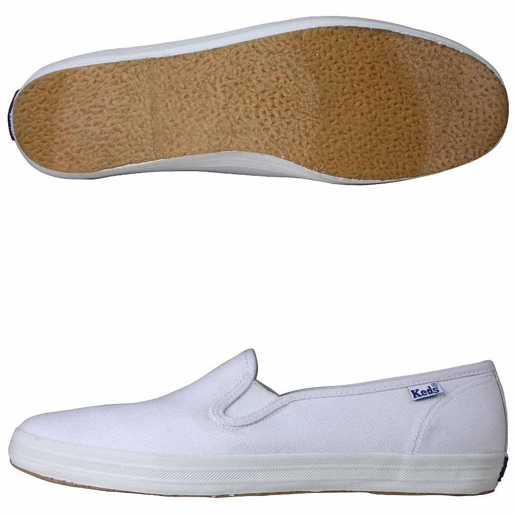 white ked slip ons