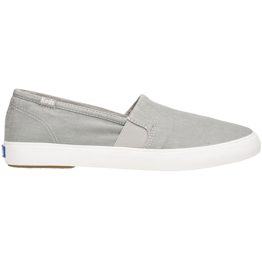 Keds Clipper Washed Solids Grey Womens 
