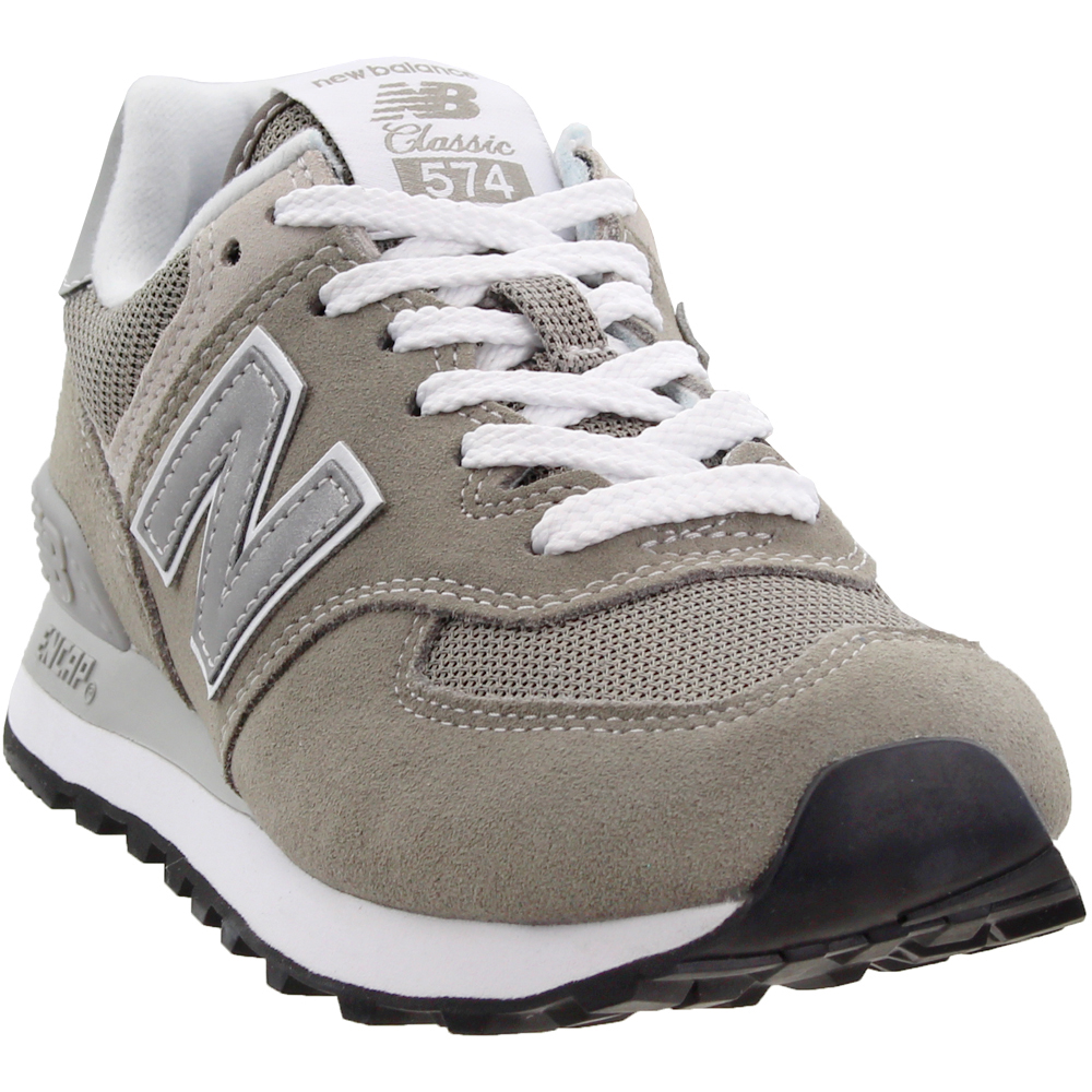 New Balance 574 Classics Suede Lace Up Sneakers Grey ...
