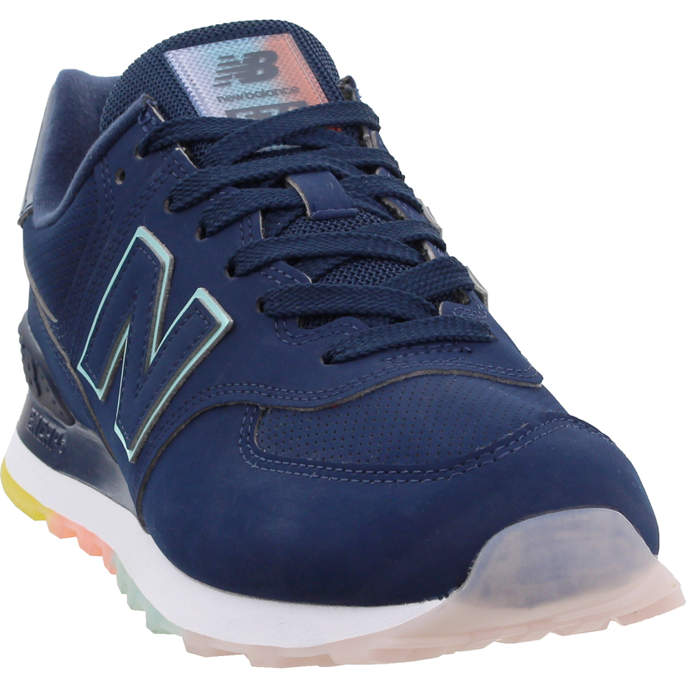 New Balance 574 Outer Glow Lace Up Sneakers Blue Womens ...