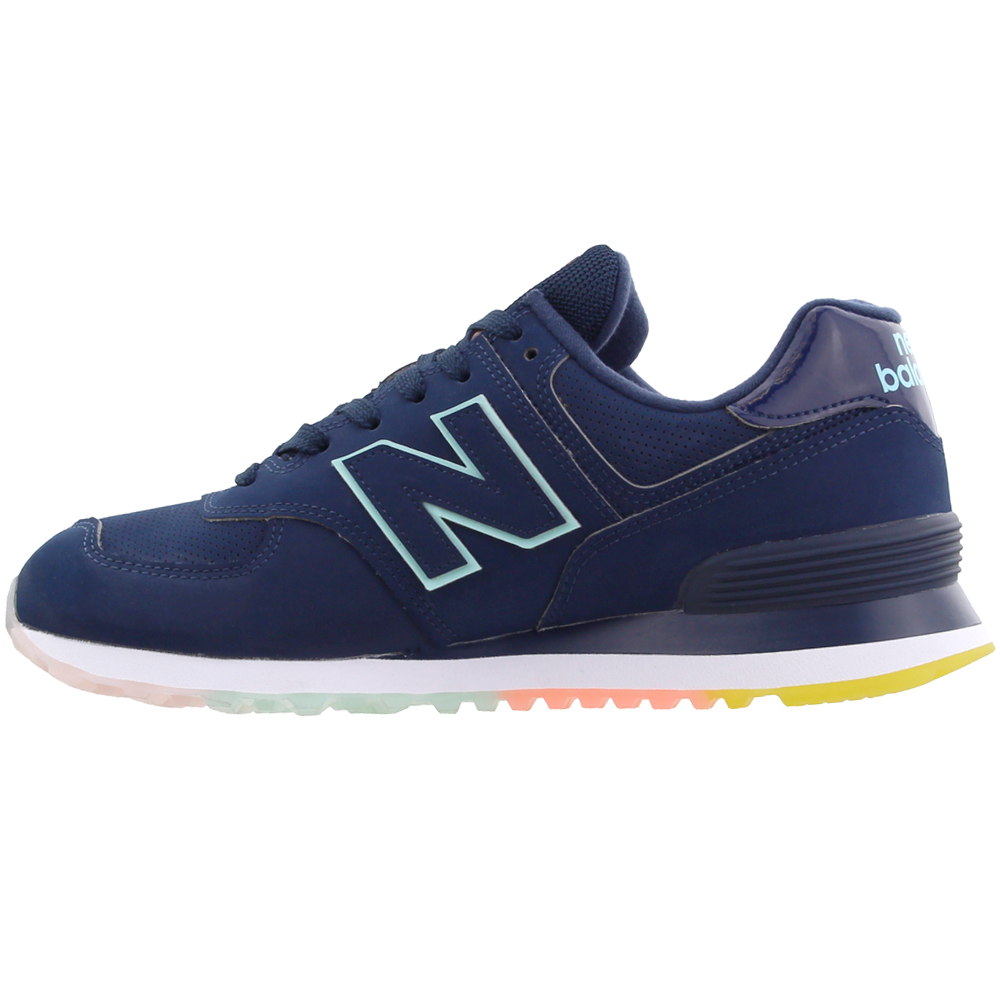New Balance 574 Outer Glow Lace Up Sneakers Blue Womens ...