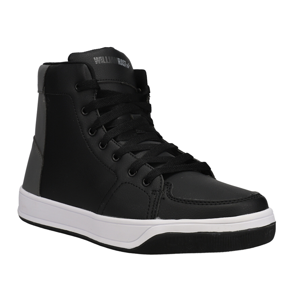 William Rast Empire High Top Mens Black Sneakers Casual Shoes WR1608 019